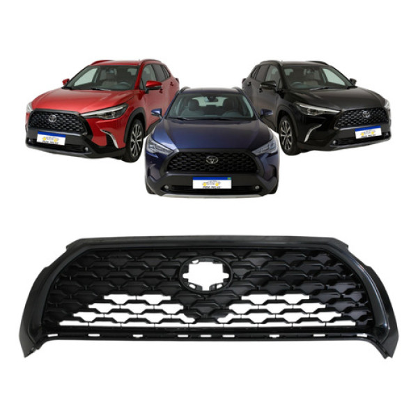 Grade Radiador Corolla Cross Moldura Preta 2022 2023 2024