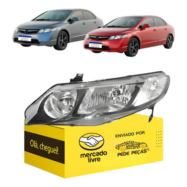 Farol Sinaleira Honda New Civic 2007 2008 2009 2010 2011 Le Esquerdo/motorista