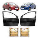 Par Porta Dianteira Versa 2011 2012 A 2020 Novo Dianteira Ambos Os Lados Preto