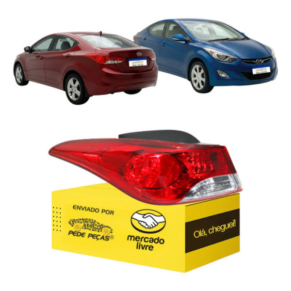 Lanterna Traseira Esquerda Elantra 2012 2013 2014 2015 Esquerdo/motorista
