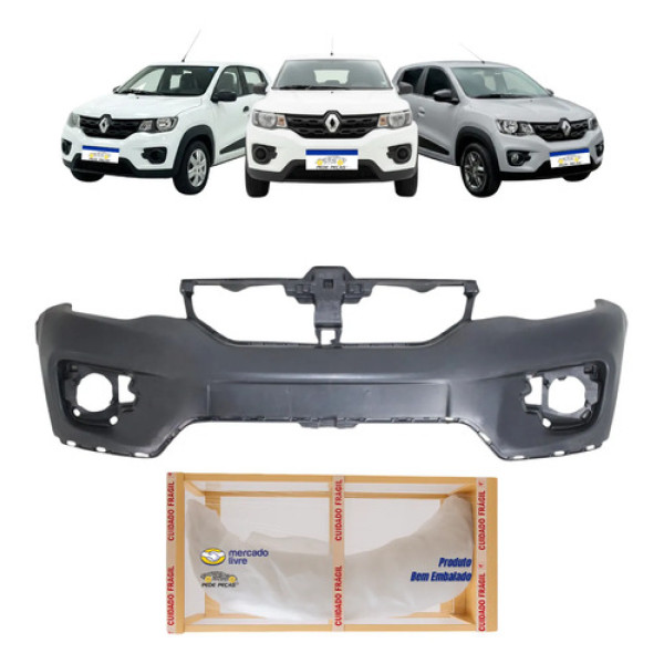 Parachoque Dianteiro Renault Kwid 2017 2018 2019 A 2022 Novo Preto