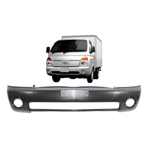 Parachoque Dianteiro Hyundai Hr Com Furo Milha 2005 A 2012 - Preto