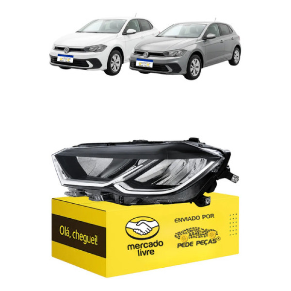 Sinaleira Volkswagen Polo 2023 24 25 2026 C/avaria Led Le Esquerdo/motorista