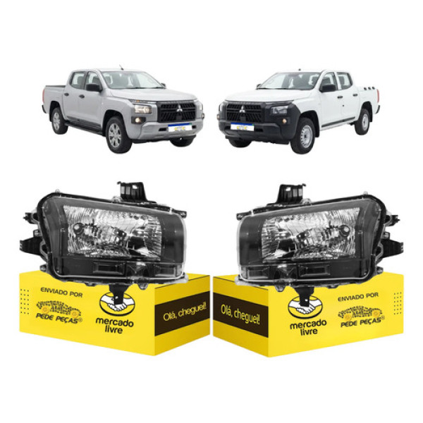 Par Farol Mitsubishi Triton 2026 Gl Gls Manual Novo Ambos Lados