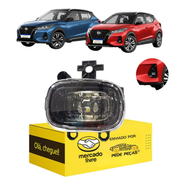 Milha Auxiliar Nissan Cibie Kicks 2022 23 24 2025 Com Led Le Cristal