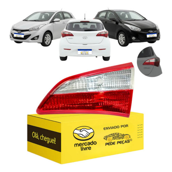 Lanterna Tampa Hb20 2012 A 2019 Hb20x 2013 A 2015 Ld Direito/passageiro Vermelho