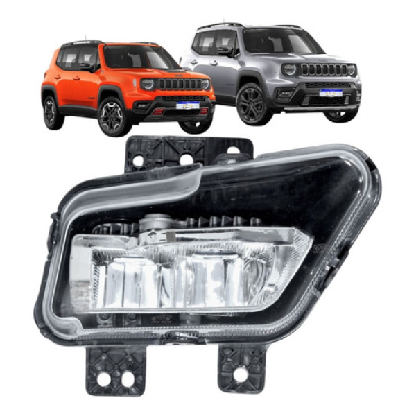 Farol De Milha Jeep Renegade 2021 2022 2023 24 25 Com Led Ld