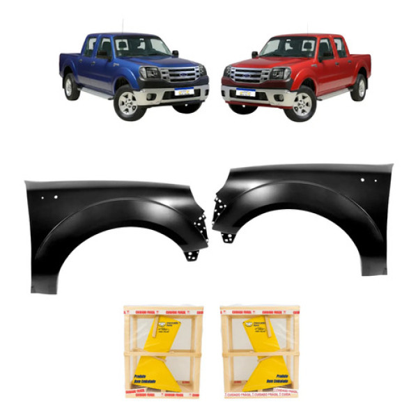 Par Paralama Ford Ranger Xl 2010 2011 2012 Novo