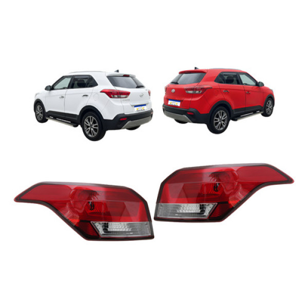 Sinaleira Canto Hyundai Creta 2017 A 2019 Lanterna Traseira Ambos Lados Vermelho