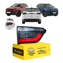Lanterna Sinaleira Tampa Jeep Compass 2017 18 19 20 2021 L.e Esquerdo/motorista Preto/vermelho/cristal