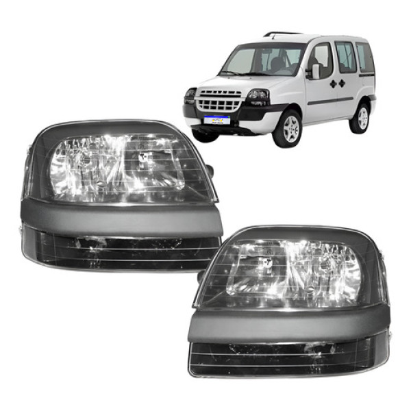 Farol Fiat Doblo 2002 2003 2004 2005 2006 2007 2008 2009 Farol Fiat Doblo 2002 2003 2004 2005 2006 2007 2008 2009