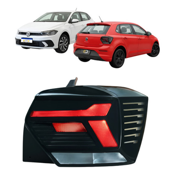 Lanterna Direita Volkswagen Polo 2024 2025 2026 Nova Direito/passageiro Preto