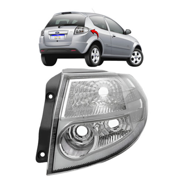 Lanterna Ford Ka 2008 2009 2010 2011 2012 2013 Cristal L.d Direito Cinza