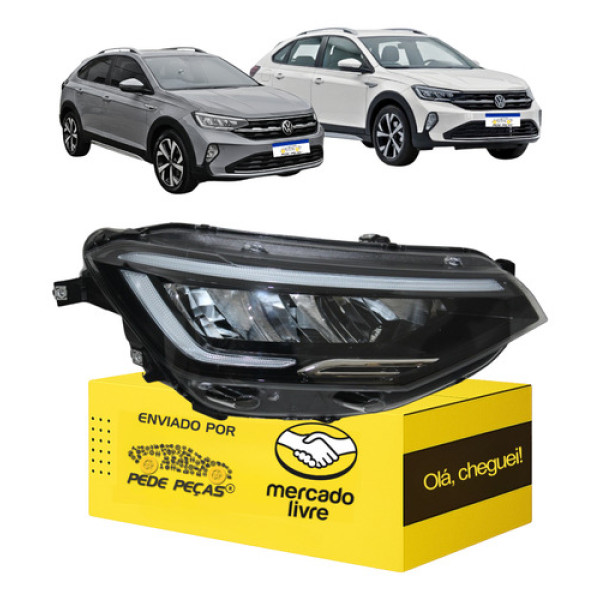 Farol Sinaleira Nivus 2020 2021 2022 2023 2024 Full Led Ld Direito/passageiro