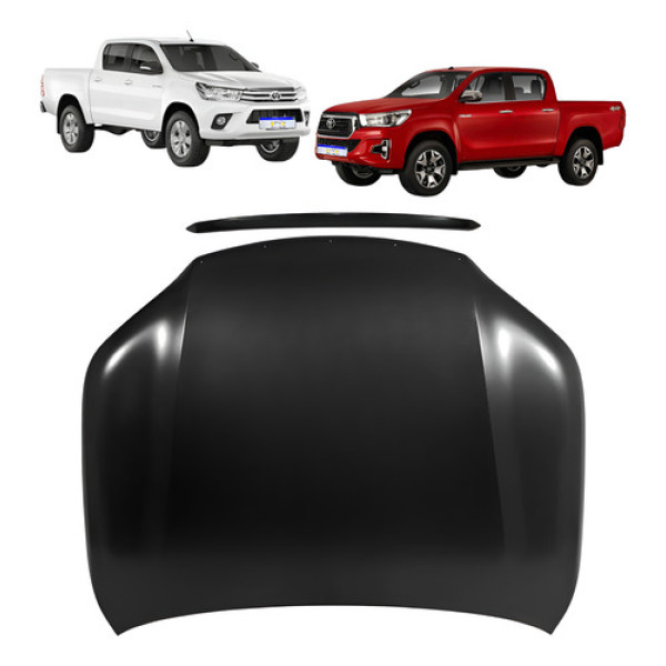 Capo Toyota Hilux 2016 2017 2018 2019 2020 Com Friso Preto  Capo Toyota Hilux 2016 2017 2018 2019 2020 Com Friso Preto