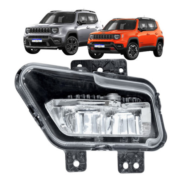 Farol De Milha Jeep Renegade 2021 2022 2023 24 25 Com Led Le