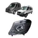 Farol Mercedes Sprinter 2017 A 2019 Manual Mascara Cinza