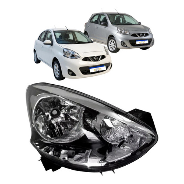 Farol Nissan March 2015 2016 2017 2018 2019 2020 Novo