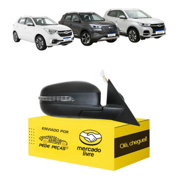 Retrovisor Tiggo 5x 2019 20 A 2026 Elétrico C/rebatimento Ld
