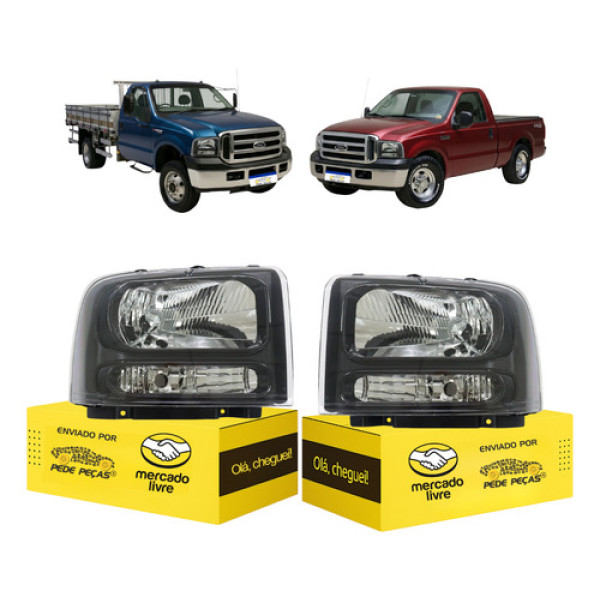 Par Farol F250 1999 01 02 03 04 05 06 07 08 09 10 11 M Negra Ambos Lados