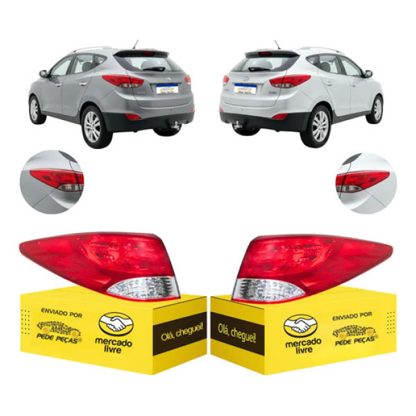 Lanterna Sinaleira Canto Ix35 2010 11 12 13 A 2022 Nova Par Ambos Lados Vermelho