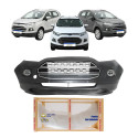 Parachoque Ecosport 2013 14 A 2017 Friso Cinza Com Detalhe Preto