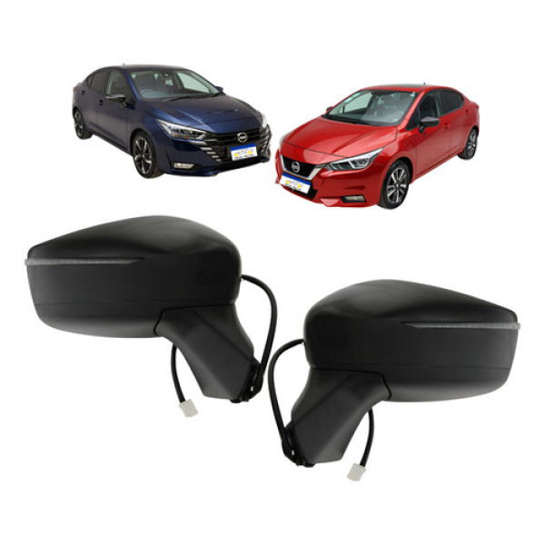Retrovisor Nissan Versa 2021 A 2025 Elétrico C/pisca Par