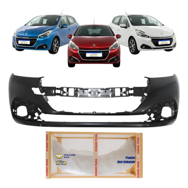Parachoque Peugeot 208 2017 2018 2019 2020 Novo Preto