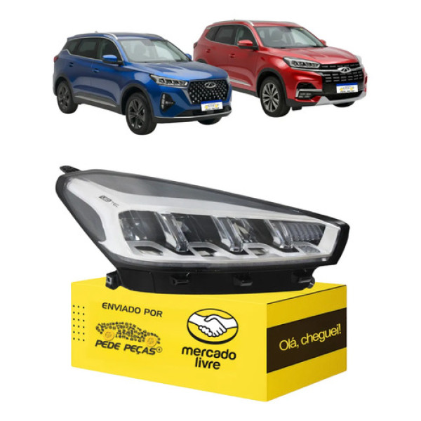 Farol Tiggo 7 Pro 2023 A 2026 E 8 2019 A 2023 Full Led Ld Direito/passageiro