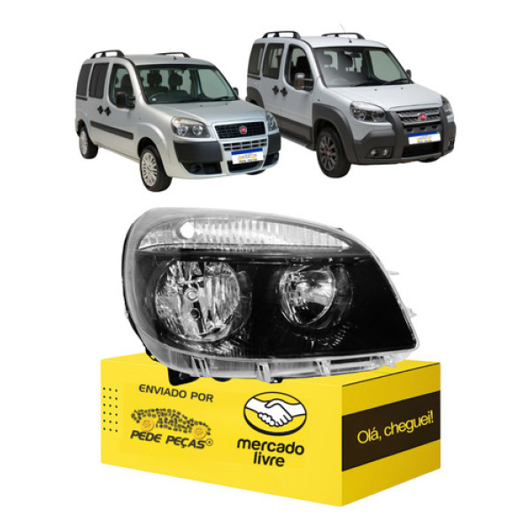 Farol Fiat Doblo 2010 2012 2013 2014 2015 2016 A 2021 L.d - Direito/passageiro