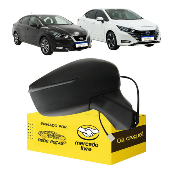 Retrovisor Nissan Versa 2021 22 23 A 2026 Elétrico C/pisca