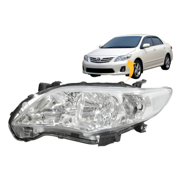 Farol Toyota Corolla 2012 2013 2014 Lado Esquerdo Cromado