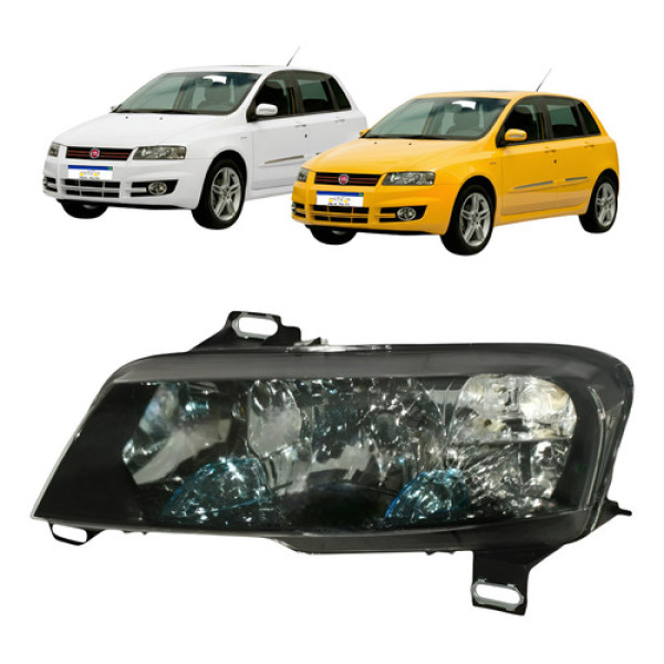 Farol Dianteiro Esquerdo Stilo 2008 A 2011 Plug Quadrado Esquerdo/motorista Farol Dianteiro Esquerdo Stilo 2008 A 2011 Plug Quadrado Esquerdo/motorista