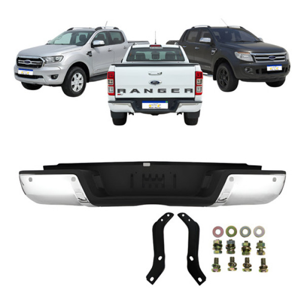 Parachoque Traseiro Ford Ranger 2016 2017 2018 2019 C/sensor Parachoque Traseiro Ford Ranger 2016 2017 2018 2019 C/sensor