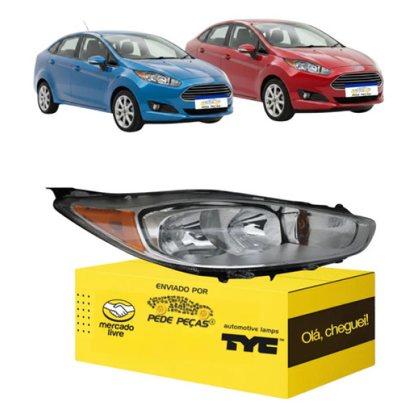 Farol Ford New Fiesta 2015 2016 2017 Tyc Novo Direito/carona Direito/passageiro