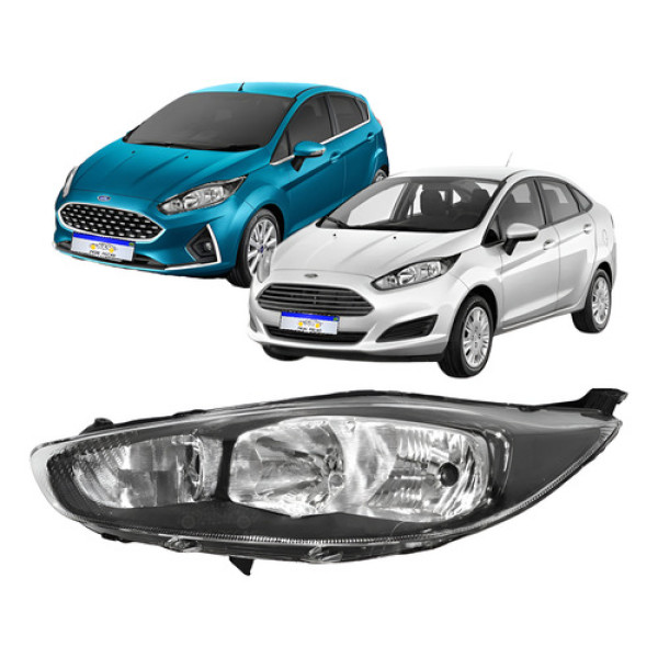 Farol Ford New Fiesta 2013 2014 2015 2016 2017 2018 2019 Le Esquerdo/motorista Farol Ford New Fiesta 2013 2014 2015 2016 2017 2018 2019 Le Esquerdo/motorista