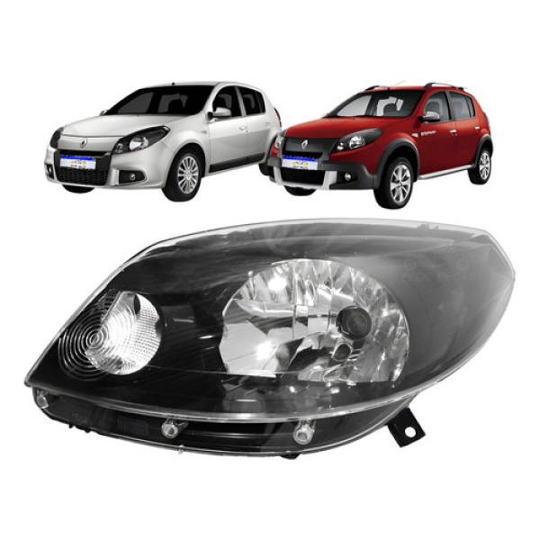 Farol Renault Sandero Novo  2012 2013 2014 Le Esquerdo/motorista