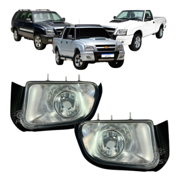 Par Farol Milha Chevrolet S10 Blazer Pit Bull 2001 A 2008