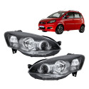 Farol Fiat Idea 2010 2011 2012 2013 A 2016 Mascara Negra
