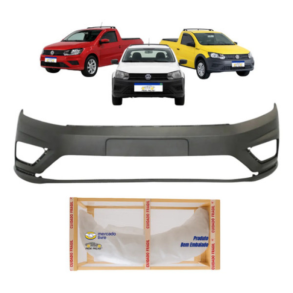 Parachoque Saveiro G7 Robust 2017 2018 2019 2020 21 22 2023 Preto