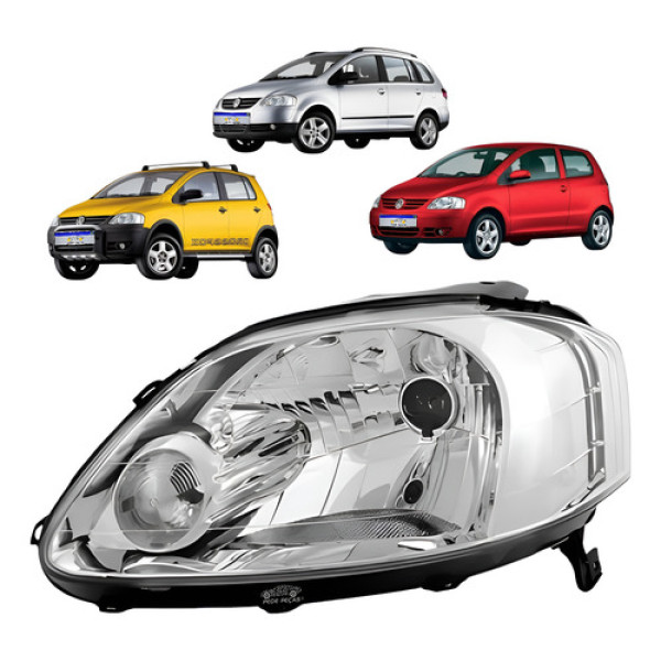 Farol Fox Spacefox Crossfox 2003 2004 A 2010 Foco Simples Le Esquerdo/motorista Farol Fox Spacefox Crossfox 2003 2004 A 2010 Foco Simples Le Esquerdo/motorista