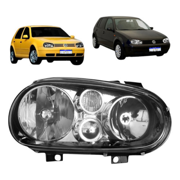 Farol Volkswagen Golf 2001 2002 2003 A 2007 Sem Auxiliar Ld