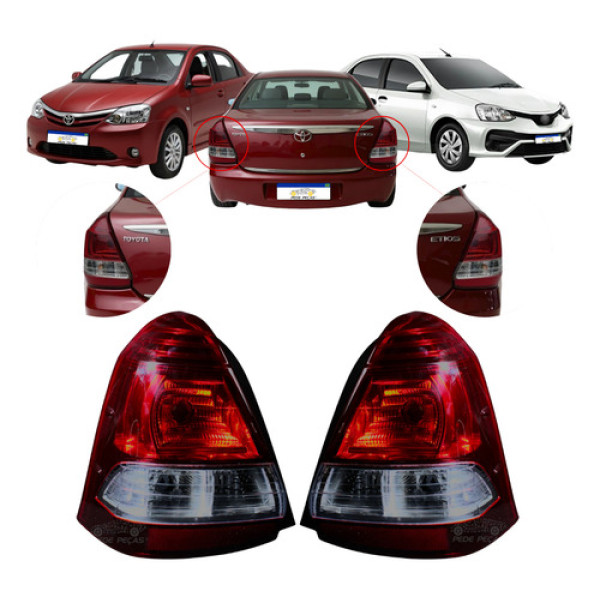 Par Lanterna Etios Sedan 2012 2013 2014 2015 2016 2017 Fume