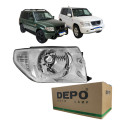 Farol Manual Mitsubishi Pajero Tr4 2003 A 2006 Cromado Novo