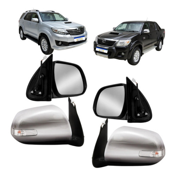 Par Retrovisor Toyota Hilux 2012 A 2015 Elétrico C/pisca 