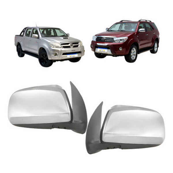 Par Retrovisor Hilux Sw4 2006 A 2015 Eletrico Cromado Novo