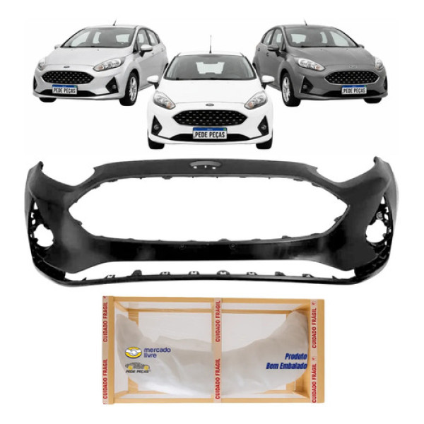 Parachoque Dianteiro Ford Fiesta 2018 A 2019 Se Style Novo Preto