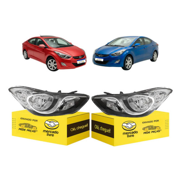 Par Farol Elantra 2011 2012 2013 2014 2015 2016 Manual Gls Ambos Lados