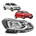Farol Vw Gol Voyage G7 2017 2018 Frsio Cromado Ld Novo Direito