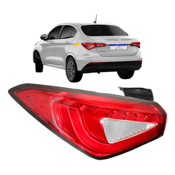 Lanterna Fiat Cronos 2018 2019 2020 2021 2022 2023 24 Led Le Esquerdo Vermelho